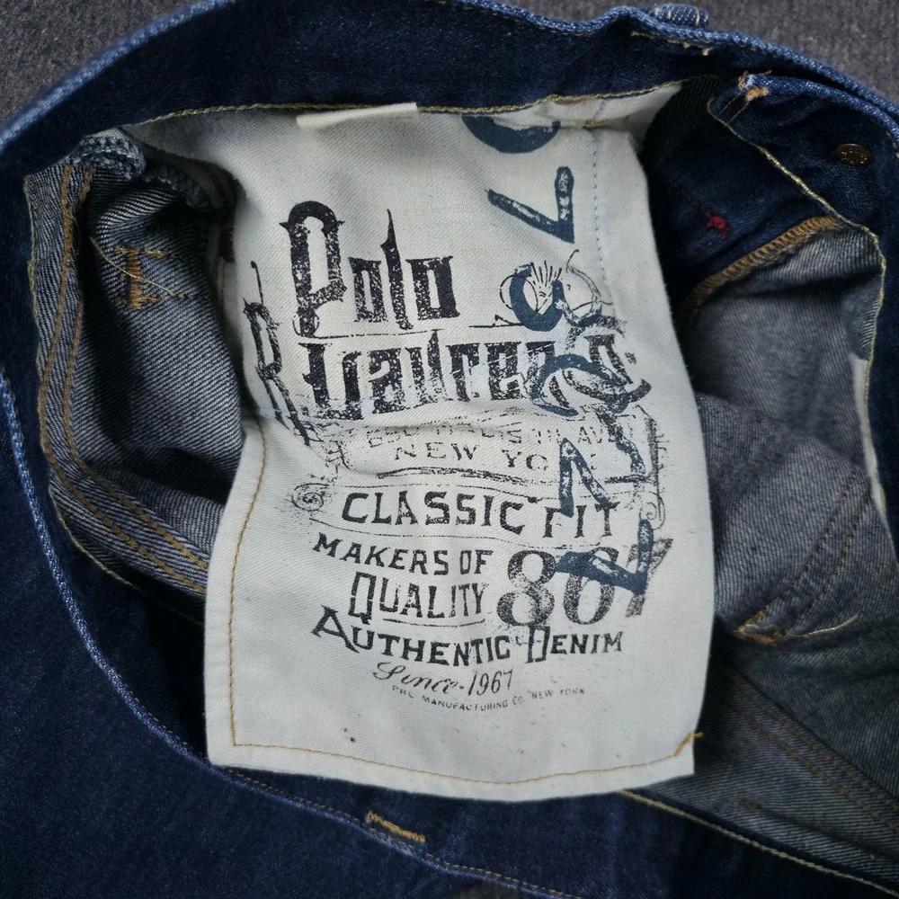 Polo Ralph Lauren Jeans Mens Fits 36x30 Classic Fit Straight Leg Indigo Cotton